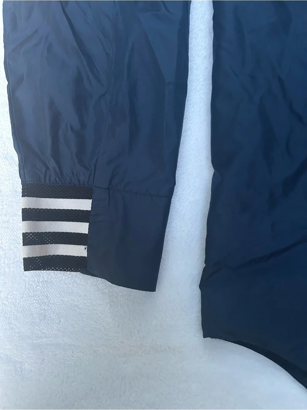 Adidas Navy and Teal Full-Zip Windbreaker Jacket